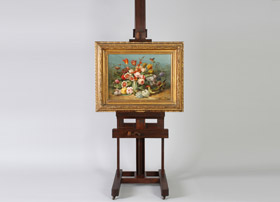 Flowers-with-Cardinal-Woodpecker-Panel